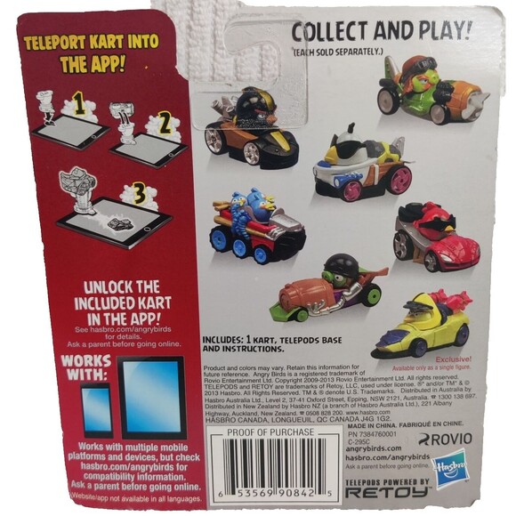 Angry Birds Go Telepods "Green Racer" Series Vinyl Figure Hasbro Kart -New - Picture 3 of 3